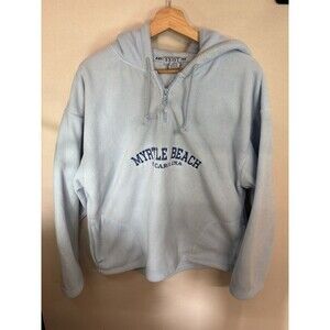 Exist Sports Line Myrtle Beach Sweatshirt Hoodie Fleece Light Blue Size XL COMFY
